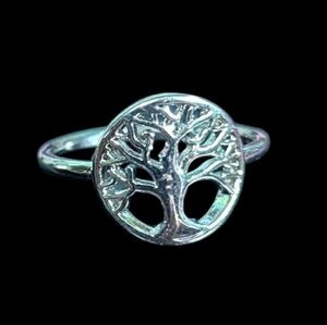 Silver Hallow Tree Of Life Ring 0.7"